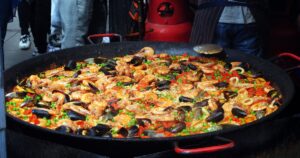 Paella dish in Valencia